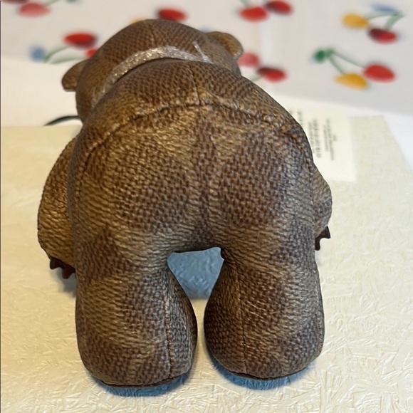 COACH Collectible Bear Bag Charm in Signature Canvas with Dust Bag NWT! - Picture 7 of 9